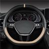 SQOGJSGZ Copri Volante Coprivolante Auto A Forma D Per Golf 7 8 Per Polo 2014-2021 Per Scirocco Per Jetta 6 2017-2021 Per Santana 2016-2021 Per Tiguan 2015-2021 Volante Cover(Beige)