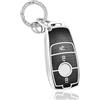 OFF WE GO Cover Chiave Guscio Custodia Chiavi per Mercedes Benz A B C E G S SL CLS Klasse SLC CLA GLB GLC GLE GLS W205 S205 C205 A205 C260L Coprichiave con Portachiavi Macchina Telecomando Auto,Nero