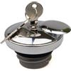 Generico Tappo Serbatoio Benzina con Serratura e Chiave | Ventilato Cromato Compatibile per Harley Davidson Sportster XL 883 1200