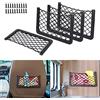 UIHOL Rete per Bagagliaio Auto 4 PCS, Organizer Portaoggetti per Auto 35,5 * 18,5cm, Rete Borsa Multifunzionale per Bagagliaio per Auto Sedile Groceries per RV, Camper, Barche, Casa (con 20 Viti)