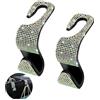 Newellsail Ganci per Sedile Auto Gancio per Poggiatesta del Sedile Posteriore con Strass Ganci per Seggiolino Universale per Borsetta, Vestiti, Borsa della Spesa 2 Pezzi (AB Bianco)
