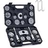 Orion Motor Tech 24 Pezzi Set di Arretratore Pistoncini Freni e Ripristino Pistone del Freno, Pinza Freno a Disco Universale Professionale per la Sostituzione di Pistone dei Freni con Custodia, Nero
