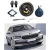 D'ANGELO 1988 Kit Ruotino di Scorta 17 compatibile con Skoda Superb con Cric, Chiave, Guanti e Sacca