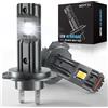 AGPTEK H7 LED Lampadine, 2 PCS H7 Canbus 60W con Chip CSP PLUG & PLAY, 500% Luminosità 1:1 Mini Dimensioni, Non Polarità, 6000K Bianco Freddo, Impermeabile IP68 per Auto Faro Sostituzione Alogena