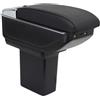 OYHCM Bracciolo per Opel Mokka 2021-2025 7 USB Braccioli Doppio Scomparto, Pelle Nera, Facile da Installare, Accessorio Auto Personalizzato, Pelle Nera