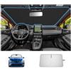 SHAOHAO [Upgrade] Parasole Compatibile con Renault Clio 5 2020-2025 Parasole Pieghevole con Rivestimento d'Argento, Protezione UV e Calore Efficace, Accessori Interni Auto