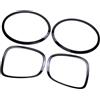 DEMULAX Cornice del faro e anello fanale posteriore nero lucido, per Mini F55 F56 F57 dal 09.2013 in poi, per Cooper One First SD Decorazione faro auto