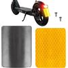 LEOUEANR Set di 2 accessori posteriori per monopattino elettrico, portatarga nero con strisce riflettenti arancioni, struttura in PP resistente agli urti, indispensabile per gli spostamenti urbani