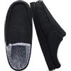 ONCAI Pantofole da Uomo in Comfort Feltro Ciabatte da Casa in Morbido Lana Sherpa Fodera con Memory Foam Supporto Arco Suola in Gomma Peluche Nero Taglia 46
