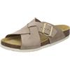 AFS-Schuhe 2141, Pantofole da donna alla moda in vera pelle, sandali estivi con grande fibbia, realizzati a mano in Germania