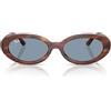 RAY-BAN Occhiali da sole ovali da donna con lenti blu protette UV - 0RB2223954/5654