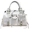 Chicca Borse Borsa a Mano con Tracolla Media da Donna in Pelle Lucida con Borchie