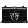 Pinko,MINI LOVE BAG ONE SIMPLY,Z99O Nero-Old silver,Donna Borsa,Taglia Unica
