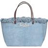 Saint Barth Mc2 Donna Borsa A Spalla CBMF001-Denim Cotone Blu Chiaro Taglia Unica