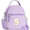YOOLIFE Borsa regalo per bambine da 3 4 5 6 7 8 9 10 11 12 anni - Borsa a tracolla per bambini con lettere, regalo di compleanno per adolescenti, sorelle, nipote, Lilla, S
