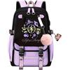 GDFENDU Kpop Singer Zaino con portachiavi, 43,2 cm, grande zaino impermeabile con USB e cavo audio, leggero zaino casual per la scuola per vacanze zaino da viaggio per ragazze ragazzi fan, F, 46 x 29