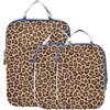 ALAZA Cubetti di imballaggio a compressione per valigie 3 set, organizer da viaggio colorato con stampa leopardata per bagagli da viaggio, Leopardo 098, Taglia unica