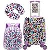 HTgroce Set di Valigie per Bambini Cuore- Trolley Bambina Rigido con 4 Ruote Girevoli 360° - Include Zainetto - Bagaglio a Mano per Viaggi e Aereo