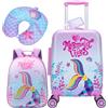 HTgroce Set di Valigie per Bambini Sirena - Trolley Bambina Rigido con 4 Ruote Girevoli 360° - Include Zainetto - Bagaglio a Mano per Viaggi e Aereo