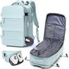 suradar Zaino Ryanair Sottovuoto da Viaggio 40x30x20 con Pompa Integrata | Zaino con Sottovuoto Incorporato 40x30x20 Aereo Wizzair Eurowings Vueling, Bagaglio a Mano Vacuum Travel Backpack Azzurro