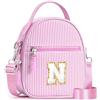 YOOLIFE Borsa regalo per bambine da 3 4 5 6 7 8 9 10 11 12 anni - Borsa a tracolla per bambini con lettere, regalo di compleanno per adolescenti, sorelle, nipote, Colore: rosa., N