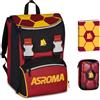 PRESTIGE & DELUXE Zaino Scuola primaria Roma estensibile By Seven per Bambino + astuccio Speed Pad 3D + Diario 2026/2027 + 7 penne a scatto e portachiave squadra