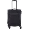 travelite 4 ruote valigia a mano a guscio morbido, dimensioni bagaglio a mano IATA; CHIOS, trolley con protezione bordi + funzione clip-on, 55 cm, 34l
