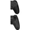Satevol 2 Pack Controller Wireless, Controller di gioco compatibile con P4/Pro/Slim/PC,Gamepad Joystick per P4 con Pulsante Turbo/Posteriore/Doppia Vibrazione/6 Assi Giroscopio Nero + Nero