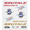 4R Quattroerre.it Adesivi per MV Agusta Brutale - Set 8 Sticker Presagomati, Resistenti ad Acqua e Raggi UV, Made in Italy, Licenza Ufficiale, Foglio 160 x 135 mm
