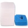INGVIEE Compatibile Spugna Filtro e Filtro Ovatta per Eheim Professionel 3e 450 700 600T 2076 2078 (12x Bianco, 3X Blu)