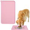 ATBUSS 1 tappetino alimentazione rosa per gatti e cani (48 cm x 30 cm), vassoio ciotola in silicone