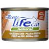 HAPIPET Life Cat 102381 Lattina Le Ricette con Pollo, Fegatini e Carote, 150 Grammi