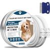 Shenkon Tech 2 Pcs Collare Antipulci Cane, 65cm Regolabile Protezione Zecche per Cani Grandi Medi Piccoli, Antiparassitario Impermeabile, 8 Mesi di Protezione Lunga Durata (Cucciolo e gatto)