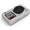 FUANA Fotocamera digitale 5K con interpolazione da 80 MP, zoom 18X per fotocamera Vlogging a doppio schermo, registratore video portatile WiFi con stabilizzazione dell'immagine per studenti viaggiano