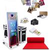 XHSOHTD Specchio magico da 60 con touch screen interattivo da 32, mini PC integrato con stampa istantanea e condivisione con custodie per feste (bianco, macchina + set completo)
