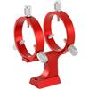 Lapiglo Supporto per telescopio interamente in metallo, 50 mm, staffa di supporto per telescopio, con manopole di regolazione di precisione, per astronomia all'aperto (rosso)