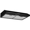 SOONYE Cappa aspirante in acciaio inox nero da 30 pollici, cappa aspirante sottile da cucina con condotti / senza condotti convertibile con 3 controlli di velocità, filtri in alluminio