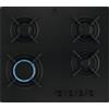 Electrolux KGG643723L - Piano Cottura 4 Fuochi Gas 60 cm in Vetro Nero