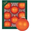Dekohelden24 Set palline marrone/arancione/oro, 6,7 cm Orange