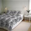 Italian Bed Linen Parure Copripiumino RIVER - Prodotto in Italia - Set Copripiumino Matrimoniale - Sacco 250x200 cm + Patella e 2 Federe 50x80 cm - Cotone 80% Fibre Miste 20% - Sepik Grey