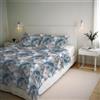 Italian Bed Linen Parure Copripiumino RIVER - Prodotto in Italia - Set Copripiumino Matrimoniale - Sacco 250x200 cm + Patella e 2 Federe 50x80 cm - Cotone 80% Fibre Miste 20% - Sepik Blue