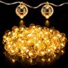 Carehabi 100 pezzi Luci LED per Palloncini Bianco Caldo con Gancio Luce Lampade Mini Led Lanterne di Carta per Decorazione Matrimonio Halloween Festa Natale