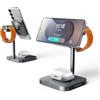 LULULOOK Stazione di ricarica per Samsung,caricatore rapido 3 in 1 da 15W wireless in alluminio per Galaxy S25 Ultra S24,S23 S22,Note,Z Fold 7,Flip,caricatore da 5W per Galaxy Watch Ultra/7/6/5/4/Buds