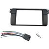 KIRYU Plancia Autoradio Cornice Fasce Radio 1/2Din Per BMW Serie 3 E46 1998-2005 Pannello DVD Stereo Montaggio Su Staffa Refitting Kit Rivestimento Cornice CD Lunetta