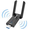 NEWFAST 5400Mbps Chiavetta WiFi per PC Fisso, USB WiFi 6E Antenna WiFi USB