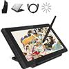 HUION Kamvas 16 Tavoletta Grafica con Schermo FHD e Supporto | 15,6 Pollici, FHD 1920 x 1080, Stilo 8192 Livelli, Supporto Incluso, Ideale per Home Office e E-Learning (Nero)