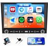 CAMECHO 2+64G CAMECHO Android 15 Autoradio per Porsche 911 997 Cayman Boxster con Navi Carplay Android Auto, Radio Double Din con schermo da 8 pollici, Bluetooth RDS/FM MirrorLink e USB