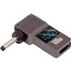 cablecc USB-C Type-C Smart LED Display Ingresso a 100 W Uscita DC 3,5x1,35 mm Jack Alimentazione 20 V 5 A PD Carica 65 W Adattatore per laptop