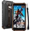 Ulefone Armor RugKing 2 Pro Rugged Smartphone Android 15, 8GB+128GB/TF 2TB Telefono Indistruttibile, 5.45 HD+ 90Hz, 13MP+5MP, 4550mAh, Telefono impermeabile IP68/IP69K, 4G Dual SIM/5G WiFi/NFC/OTG/GPS/Arancione