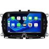 Generico Autoradio da 9 pollici con Android 12 per FIAT 500 2016 2017 2018 2019,lettore multimediale per auto con GPS,comandi al volante,telecamera di retromarcia,Bluetooth,vivavoce,DVR,telecamera HD,schermo